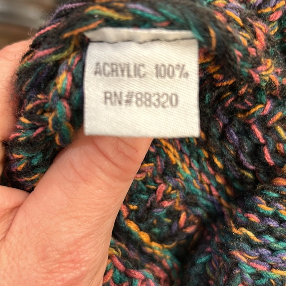 C.C Confetti Knitted Beanie with Pom - Picture 6 of 6